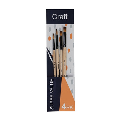 Sullivans Super Value Paintbrush, Assorted- 4pk