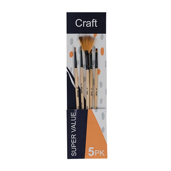 Sullivans Super Value Paintbrush, Assorted- 5pk