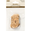Wooden Buttons, Christmas Stocking- 4pk