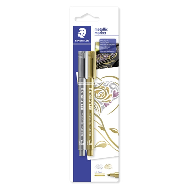 Staedtler Metallic Marker 2pk- Silver and Gold