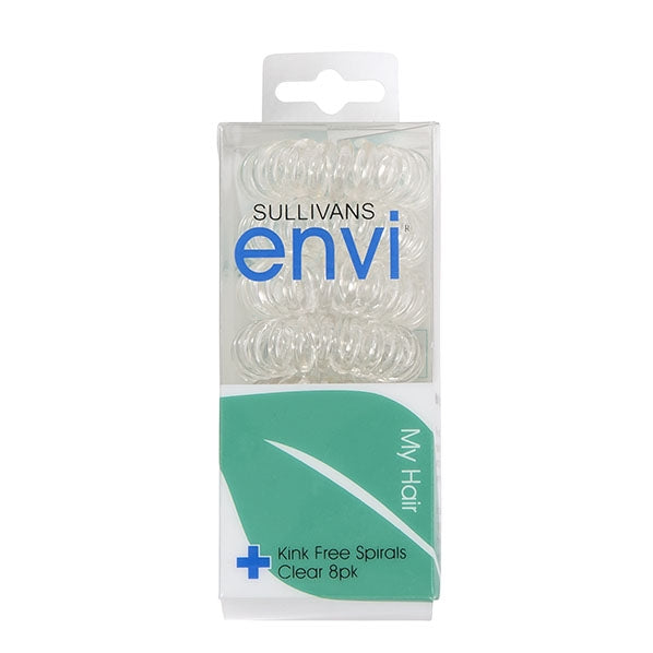 Hair Kink Free Spirals, Clear - 8pk - Envi