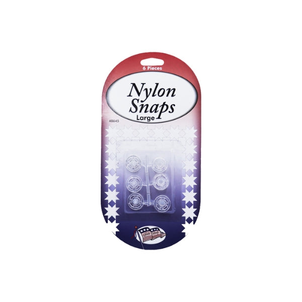 Sullivans Quilters Nylon Snaps, Clear- Large