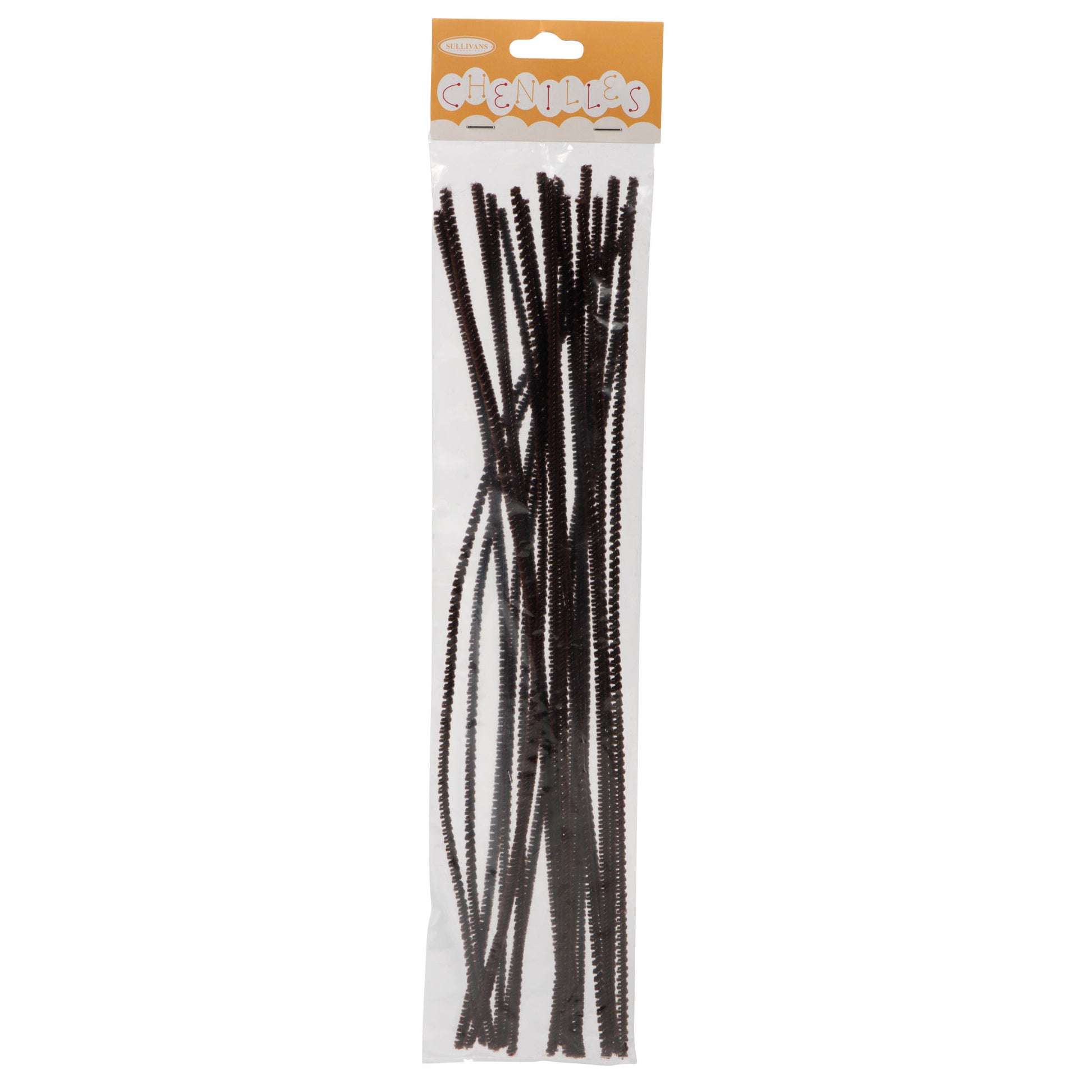 Sullivans Chenilles 20pk, Dark Brown- 3mm