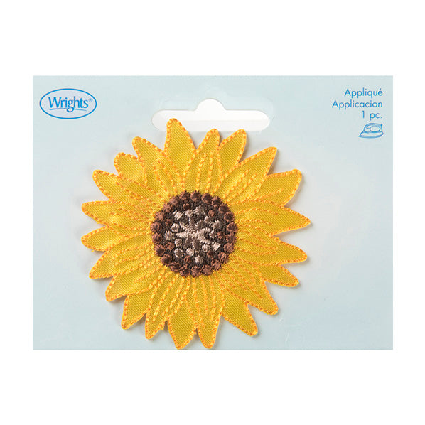 Simplicity Iron On Applique, Large Sunflower Yellow