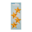 Simplicity Iron On Appliques, Stars Yellow- 4pc