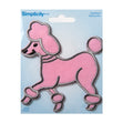 Simplicity Iron On Applique, Medium Poodle Pink