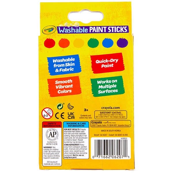 Crayola Washable Paint Sticks- 6pk