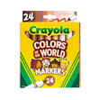 Crayola Broadline Markers, Colours of the World- 24pk