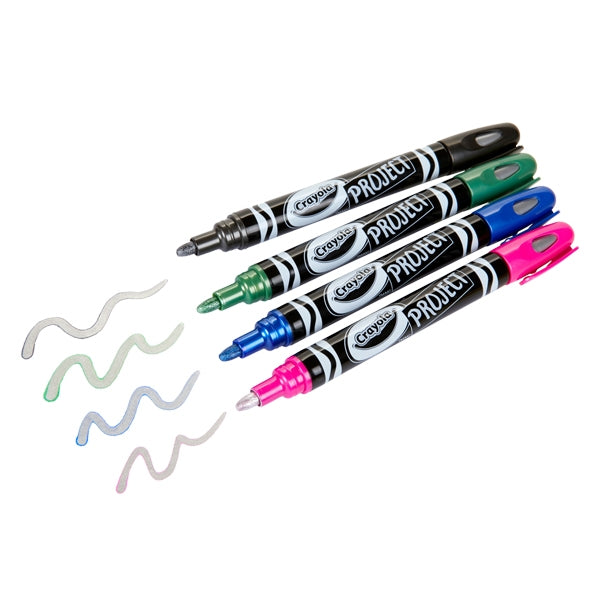 Crayola Project Metallic Outline Markers- 4pk