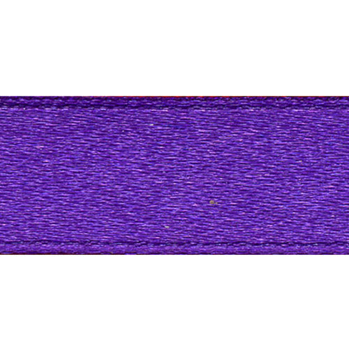 Double Sided Satin Ribbon, Purple- 15mm x 4m