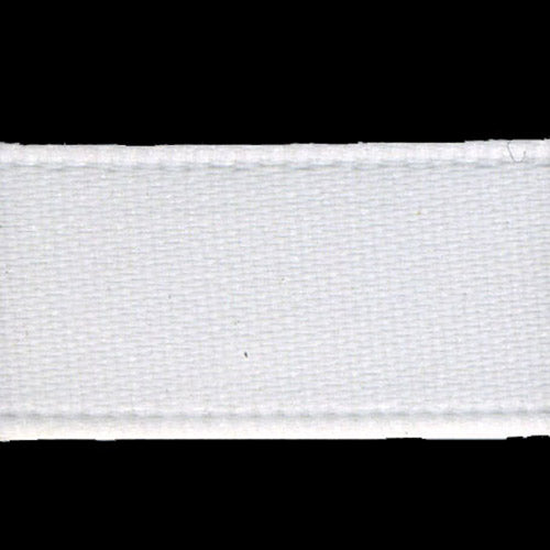 Double Sided Satin Ribbon, White- 38mm x 2m