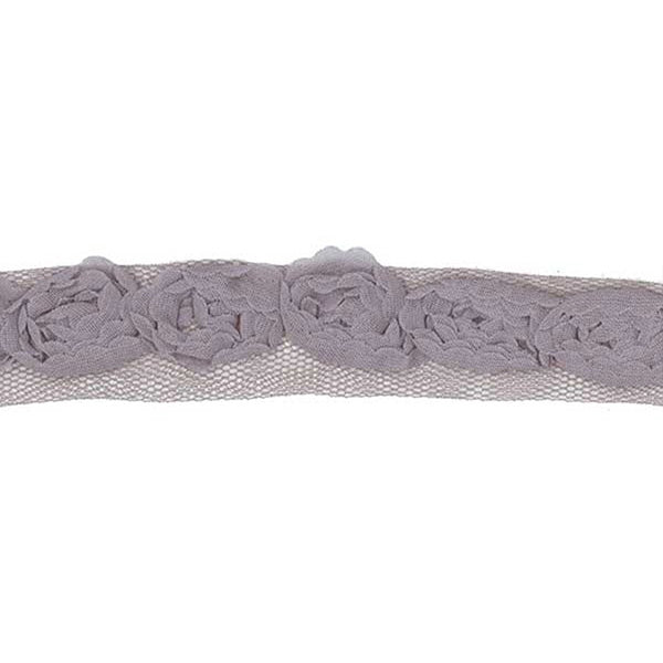 Sullivans Trim Rose, Grey- 25 mm