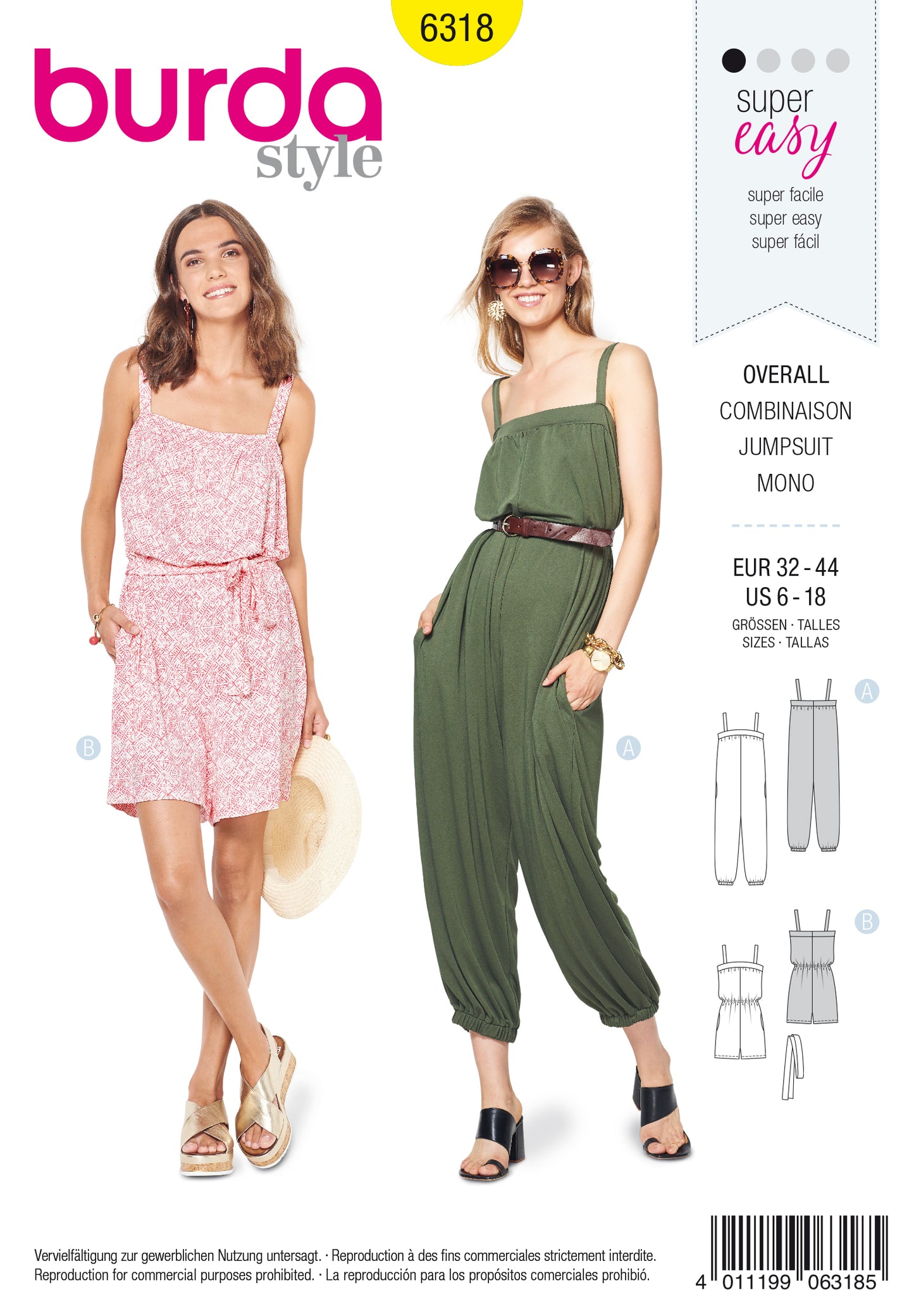 Burda Pattern 6318 Misses' jumpsuit