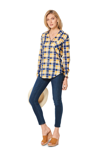 Burda Pattern 6326 Misses' shirt with v neck