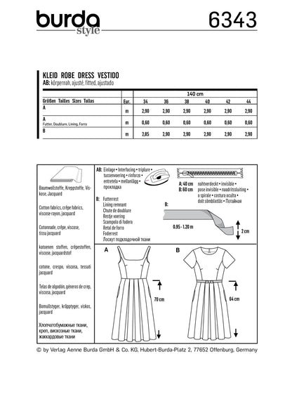 Burda Pattern 6343 Misses' pinafore dress