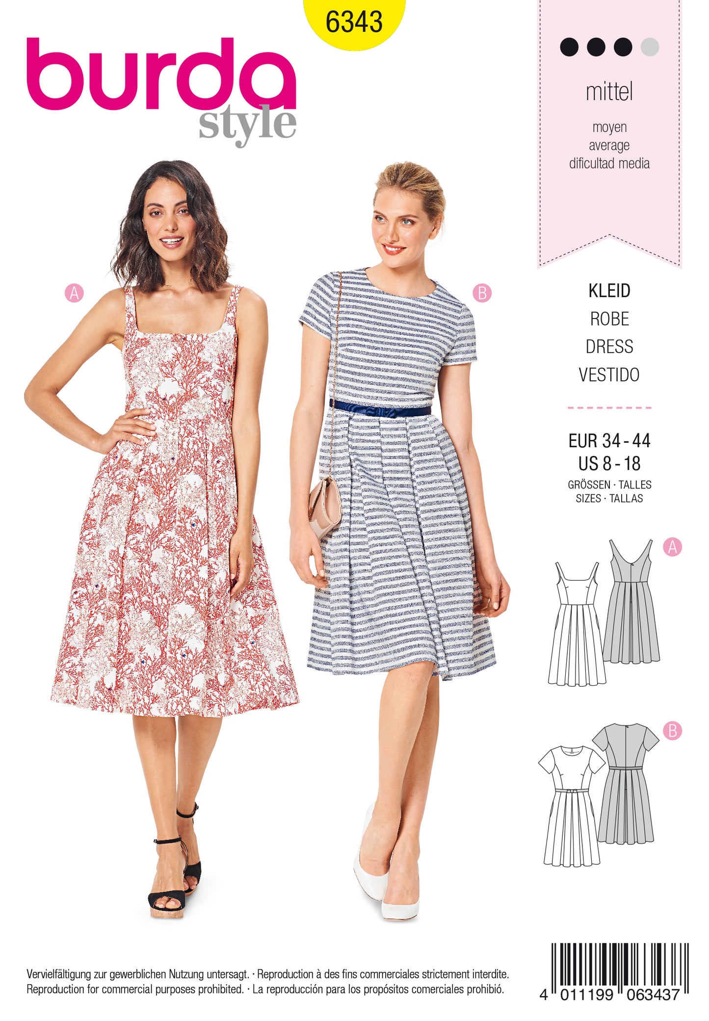 Burda Pattern 6343 Misses' pinafore dress