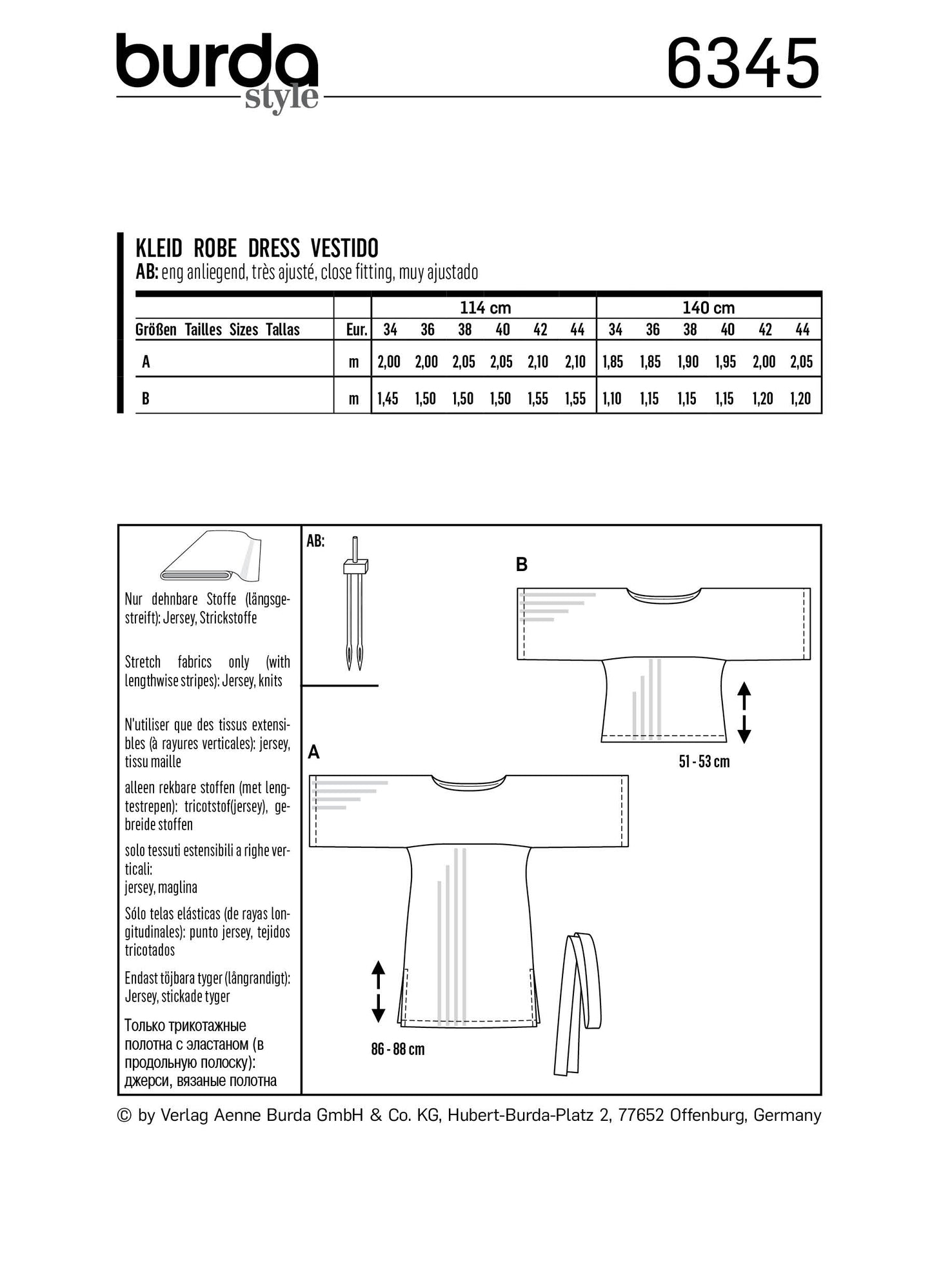 Burda Pattern 6345 Misses' sportswear