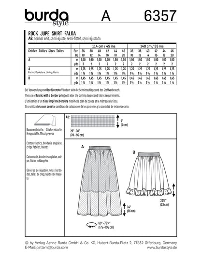 Burda Pattern B6357 (10-20)