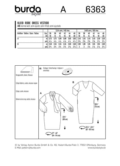 Burda Pattern B6363 (10-20)