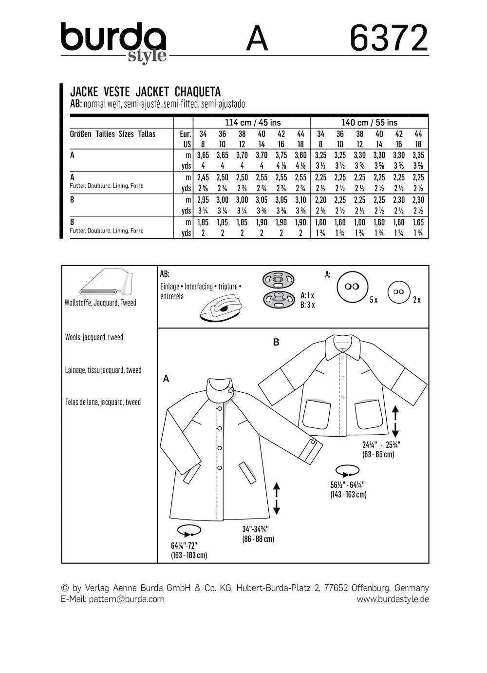 Burda Pattern B6372 (8-18)