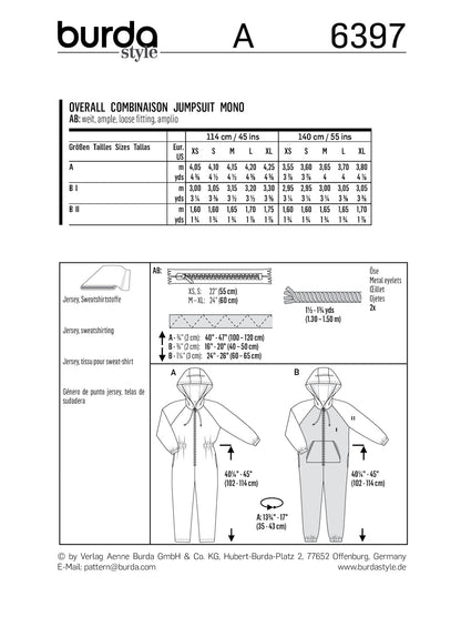 Burda Pattern B6397 (XS-XL)