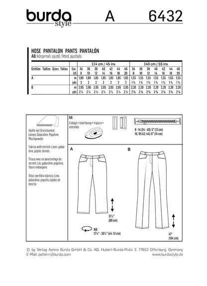 Burda Pattern 6432 (8-20)