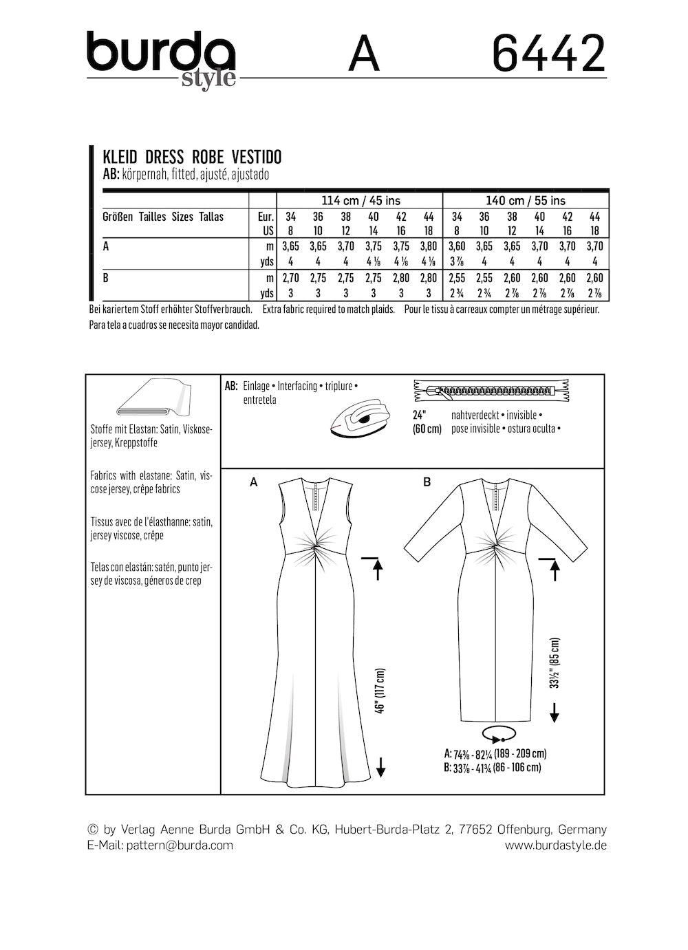 Burda Pattern 6442 (8-18)