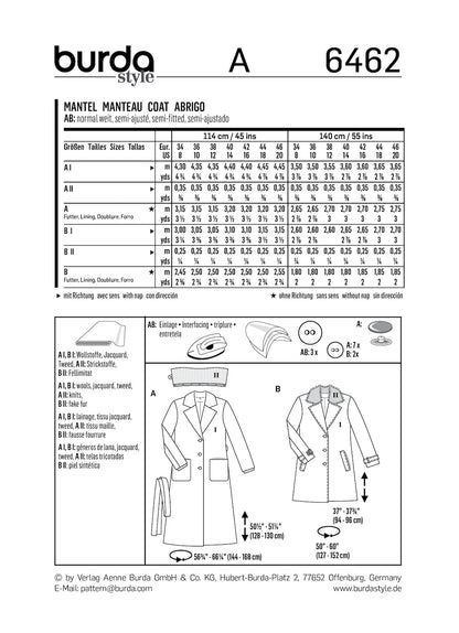 Burda Pattern 6462 (8-20)