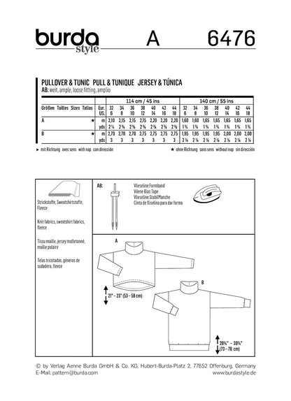 Burda Pattern 6476 (6-18)