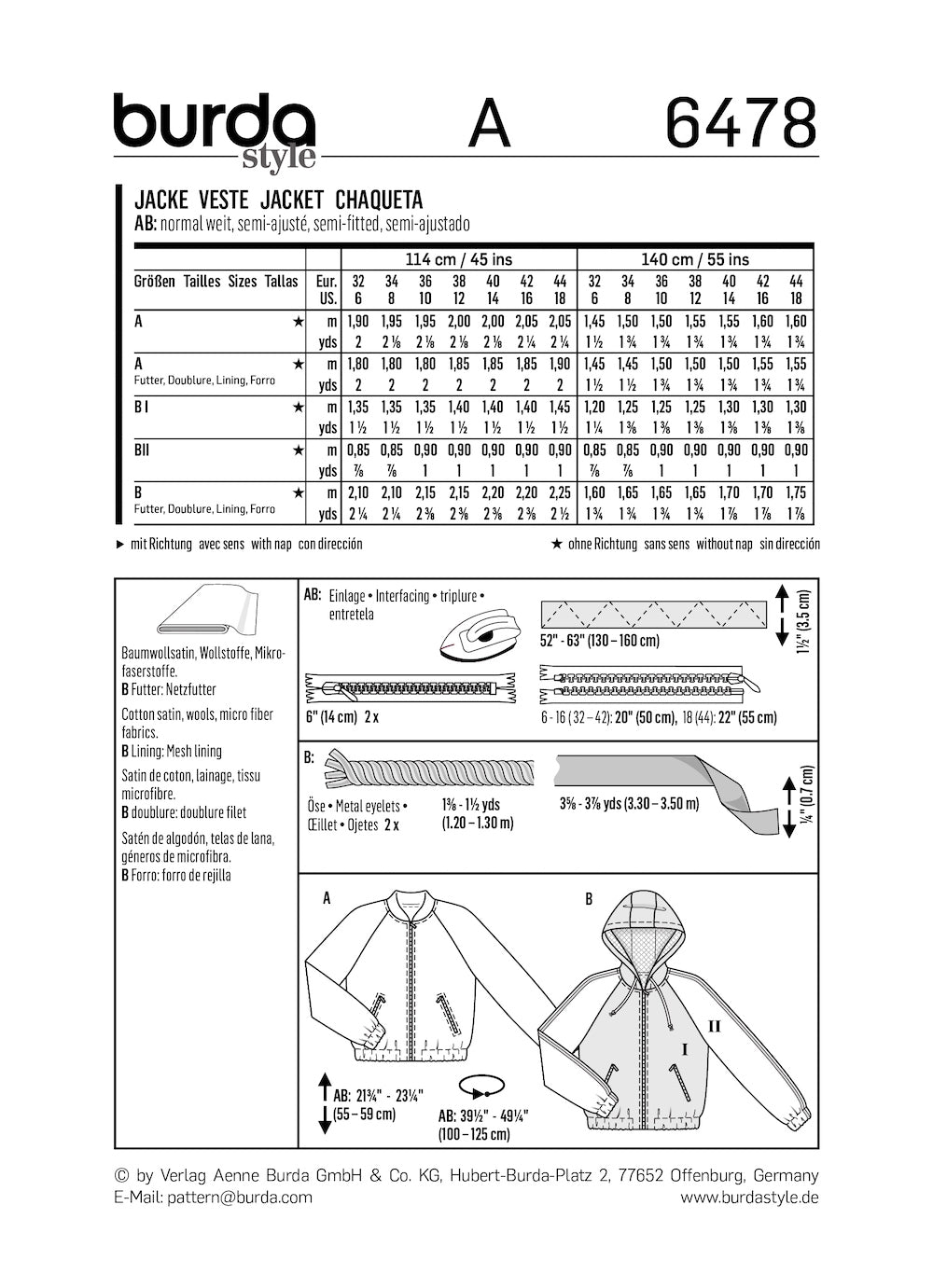 Burda Pattern 6478 (6-18)