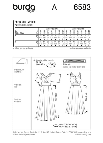 Burda Pattern 6583 (8-20)