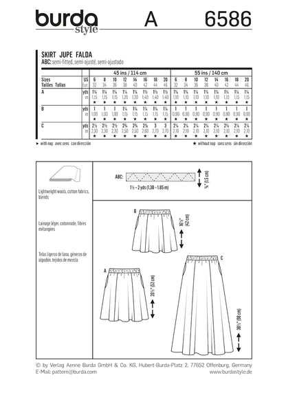 Burda Pattern 6586 (6-20)