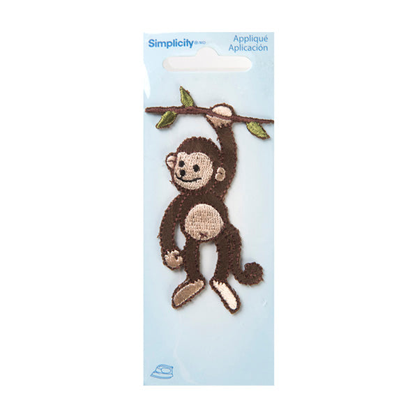 Simplicity Iron On Applique, Monkey