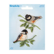 Simplicity Iron On Appliques, Birds On Branches- 2pc