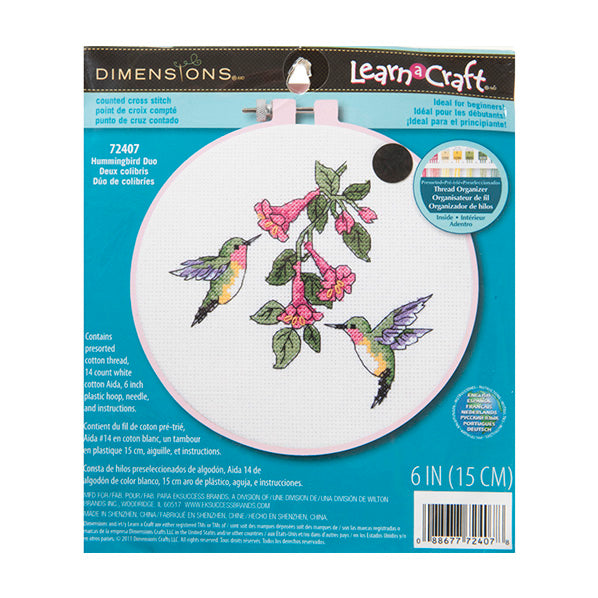 Simplicity Stitch Kit, Hummingbird Duo- 15cm