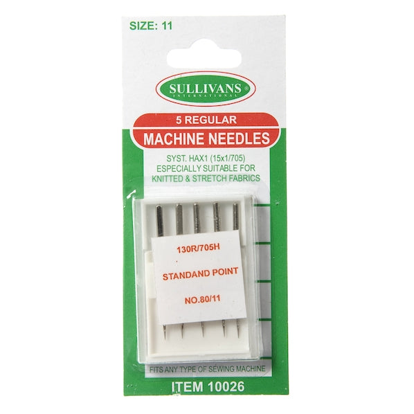 Sullivans Regular Machine Needles- Size 11