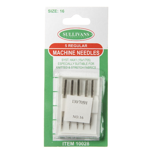 Sullivans Regular Machine Needles- Size 16