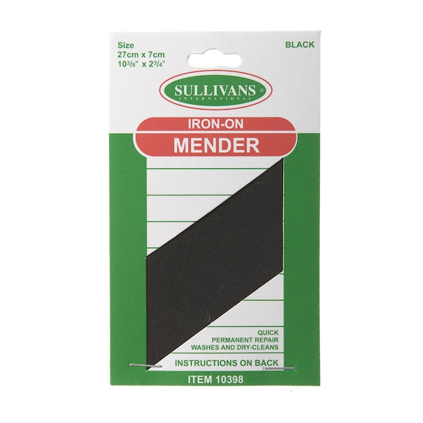 Sullivans Iron On Mender, Black