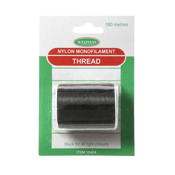 Nylon Monofilament Thread, Black- 180m