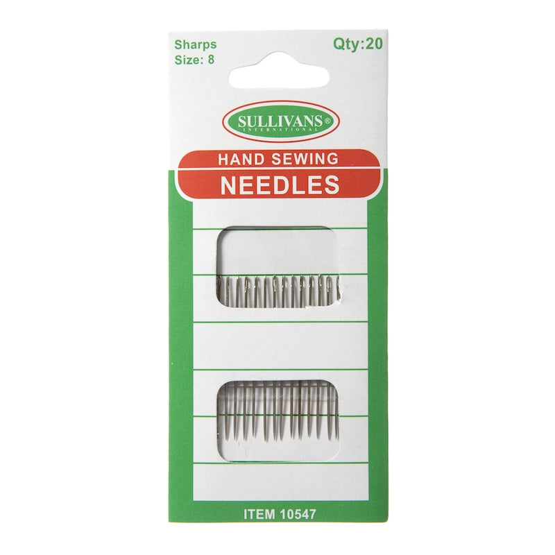 Hand Sewing Needles, Sharps Size 8- 20pk