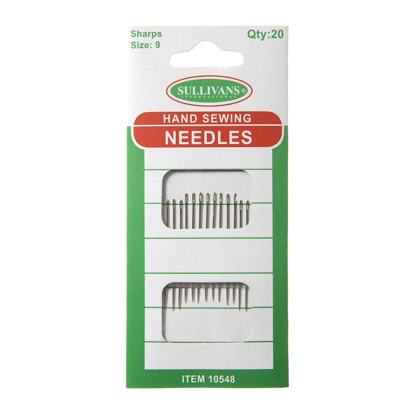 Hand Sewing Needles, Sharps Size 9- 20pk