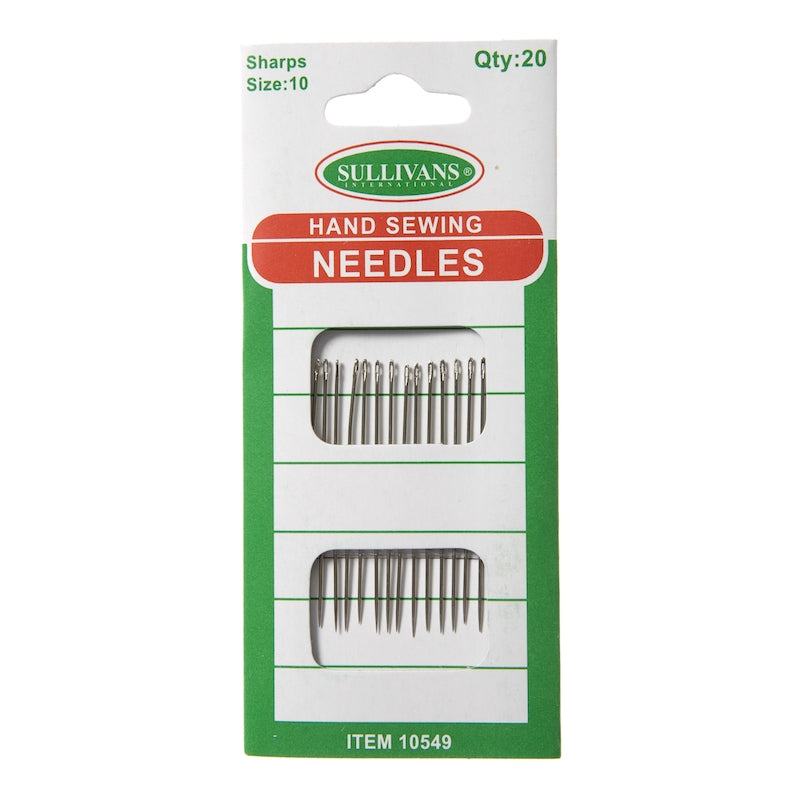 Hand Sewing Needles, Sharps Size 10- 20pk