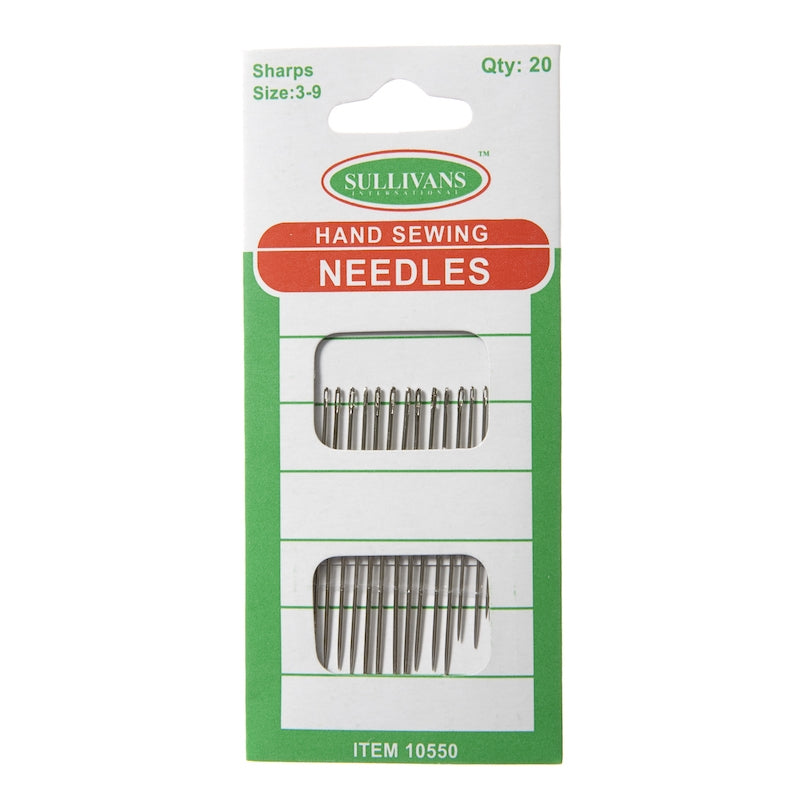 Hand Sewing Needles, Sharps Size 3-9- 20pk