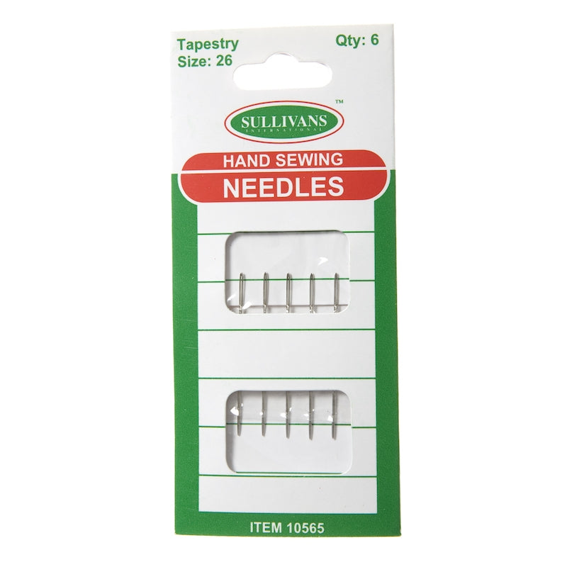 Hand Sewing Needles, Tapestry Size 26- 6pk