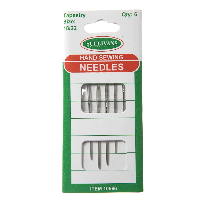 Hand Sewing Needles, Tapestry Size 18/22- 6pk