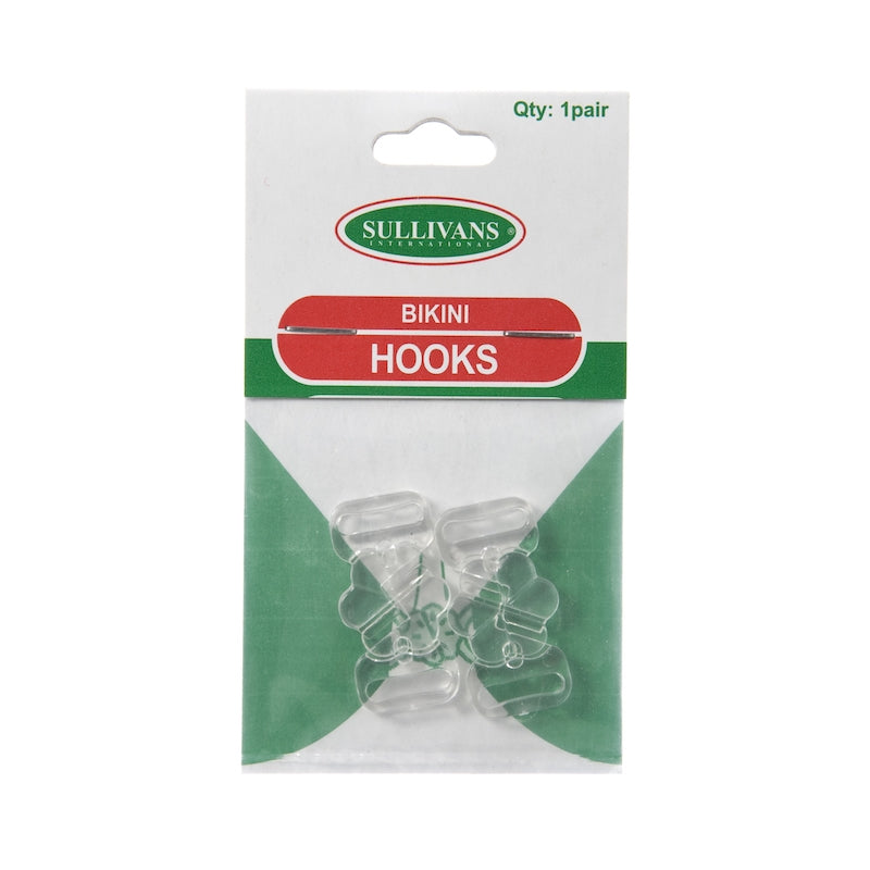 Sullivans Hooks, Bikini Size 10mm- Clear