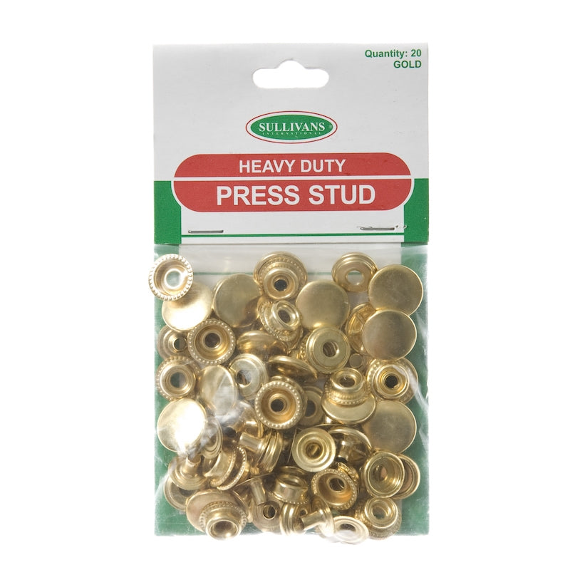 Press Stud File Heavy Duty Press Stud Size 15mm, Gold- 20pk – Lincraft