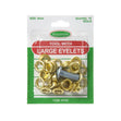 Large Eyelets With Tool Size 8mm, Gold- 14pk