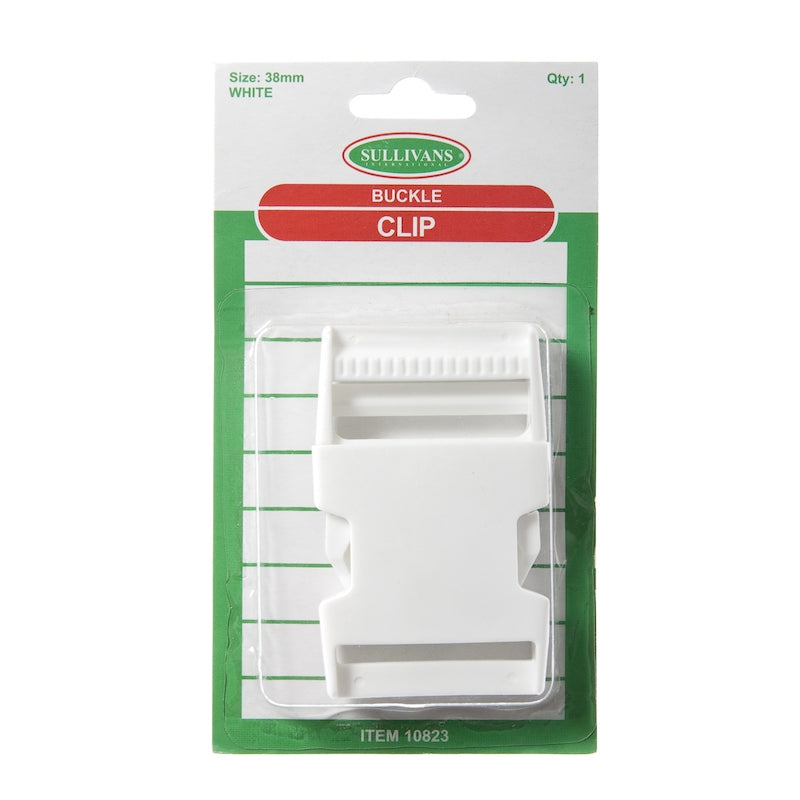 Sullivans Buckle Clip, White- 38mm