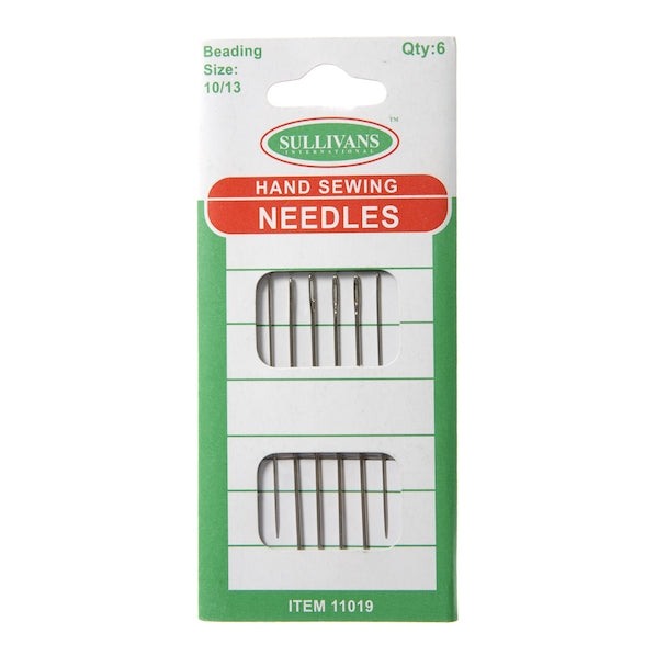 Hand Sewing Needles, Beading Size 10/13- 6pk